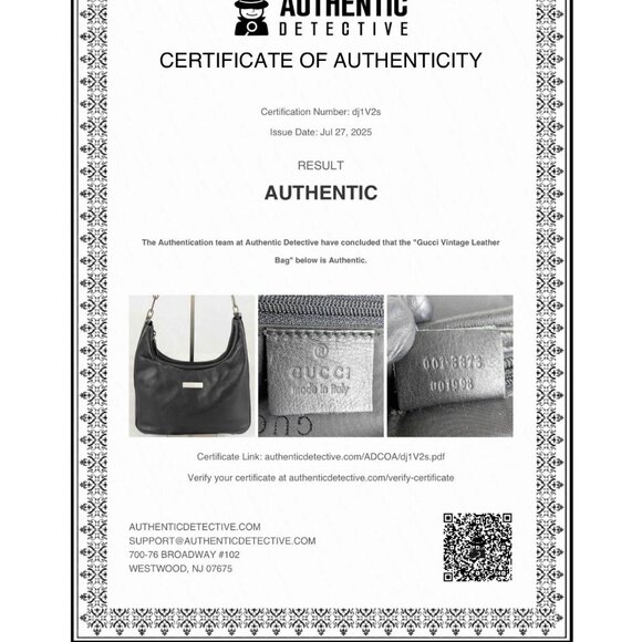 Authentic Vintage GUCCI Hobo Leather Chain Shoulder Bag Made in Italy - Picture 13 of 15